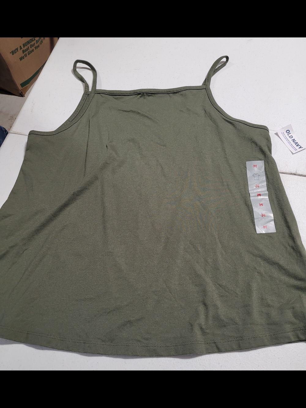 Old Navy Olive Green Spaghetti Strap Tank Top